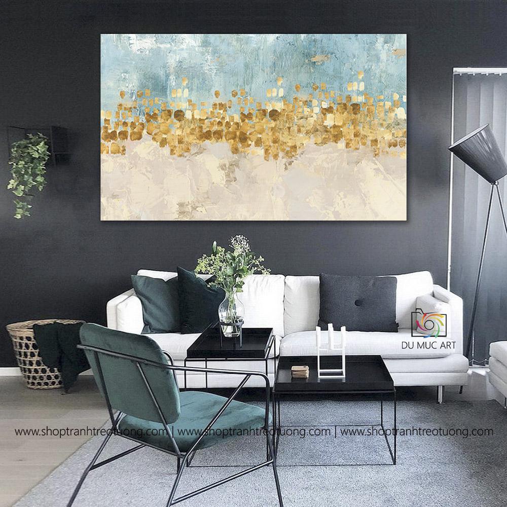 Tranh treo tường: Trừu tượng dát vàng - DC171, Tranh treo tường chất lượng cao, siêu sắc nét, đẹp giá rẻ tại Du Mục Art