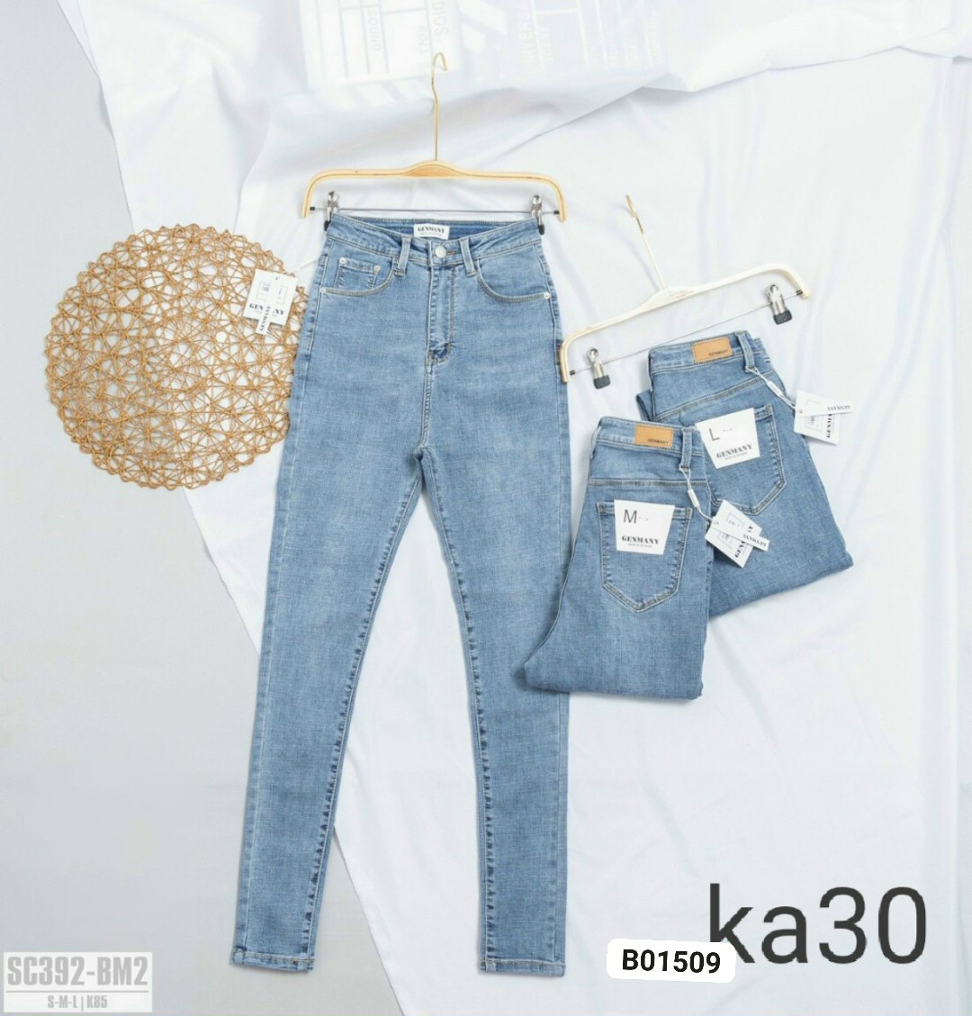 Quần Jean Nữ XANH WASH SÁNG 1045 (Có Size Đại) Co Giãn Siêu Sịn Thời Trang Cao Cấp - BB003