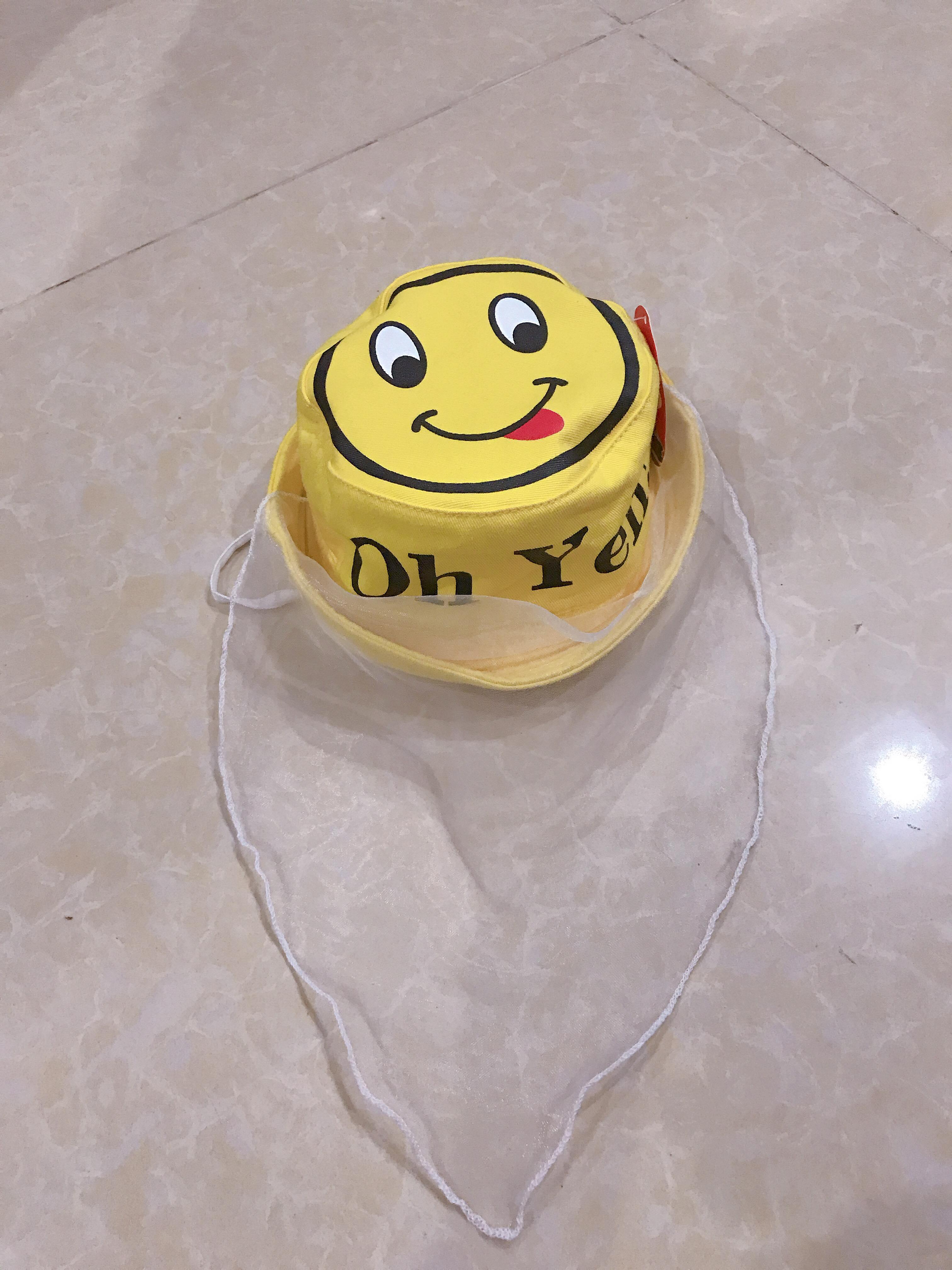 Nón mũ tai bèo mặt cười cho bé có lưới