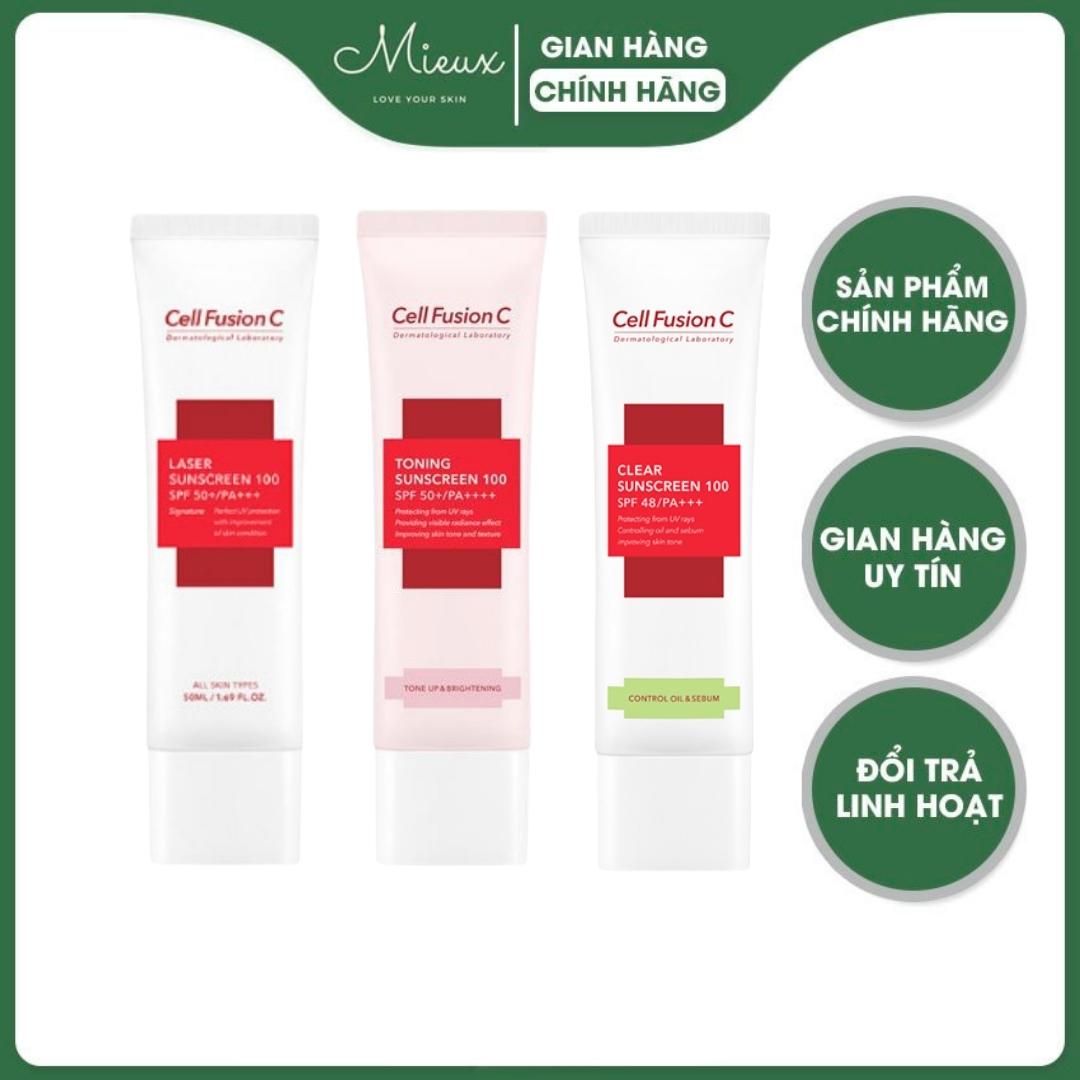 Kem chống nắng Cell Fusion C, kem chống nắng cho da dầu, nhạy cảm, khô, yếu, giúp nâng tone da - Mieux