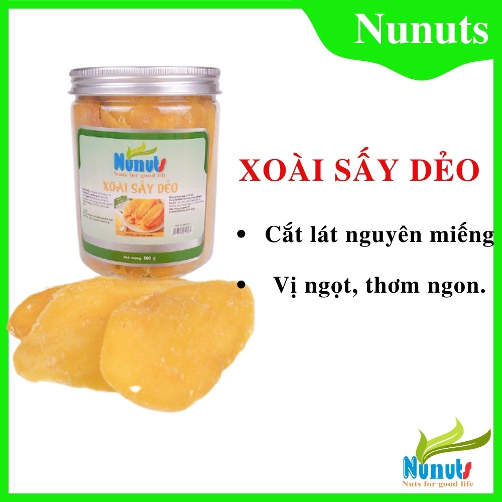 500g Xoài sấy dẻo, thơm, ngon . ăn vặt cực ngon. vị ngọt thanh thanh.