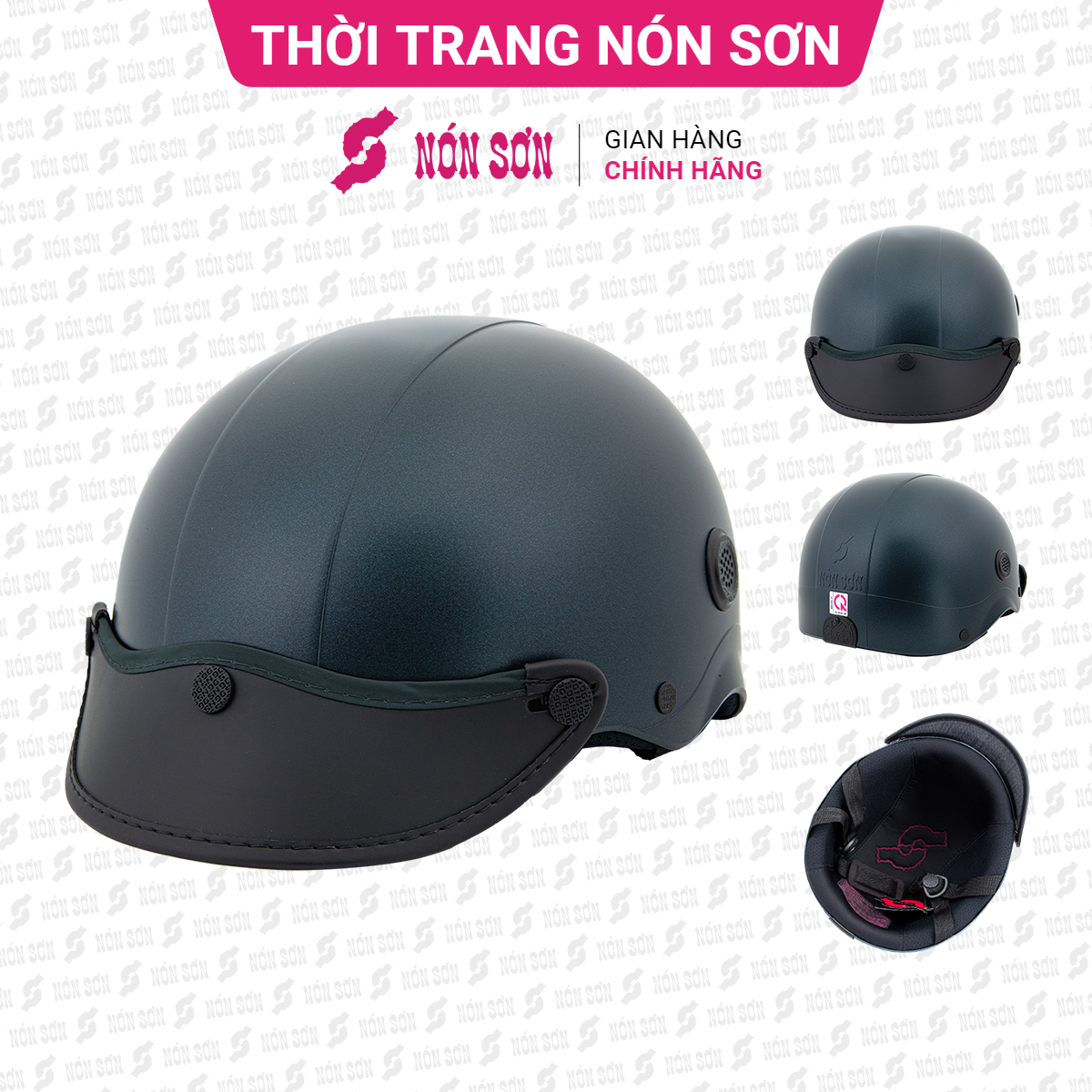 Mũ bảo hiểm lỗ thông gió NÓN SƠN chính hãng ATG-XH498