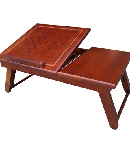 Bàn laptop có tản nhiệt màu nâu