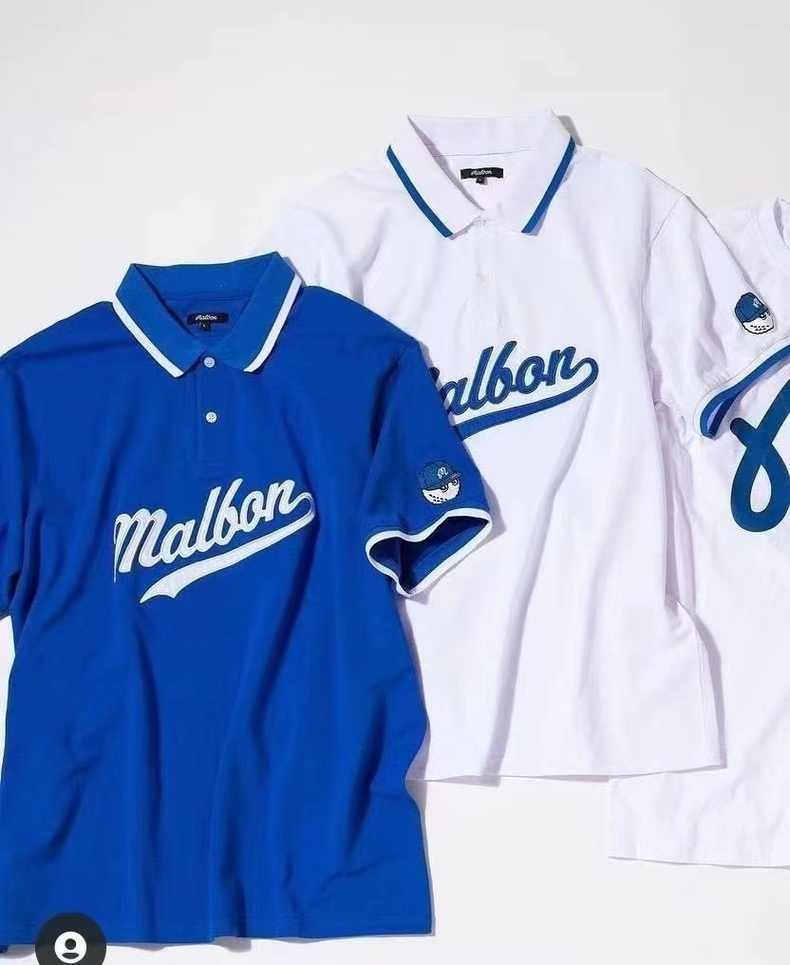 MALBON Men And Women With Short Sleeves 22 Years The New Golf Contracted Cotton Same Sport Polo Unlined Upper Garment To Coat