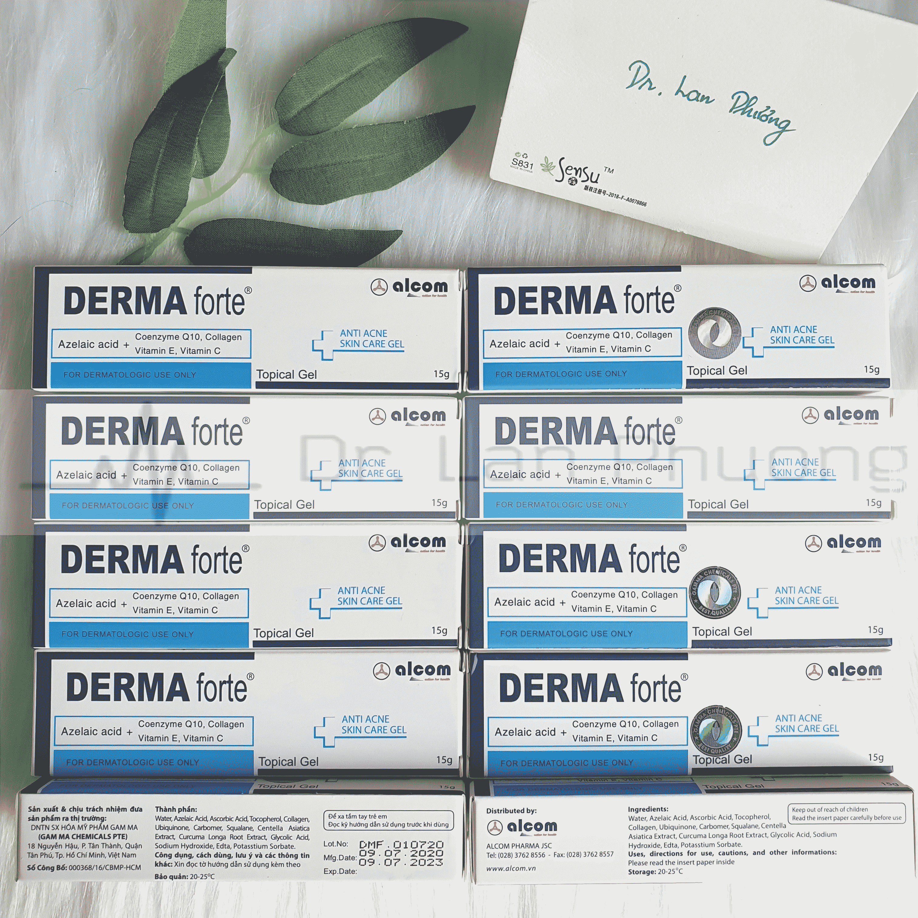 Gel giảm thâm mụn derma forte 15g