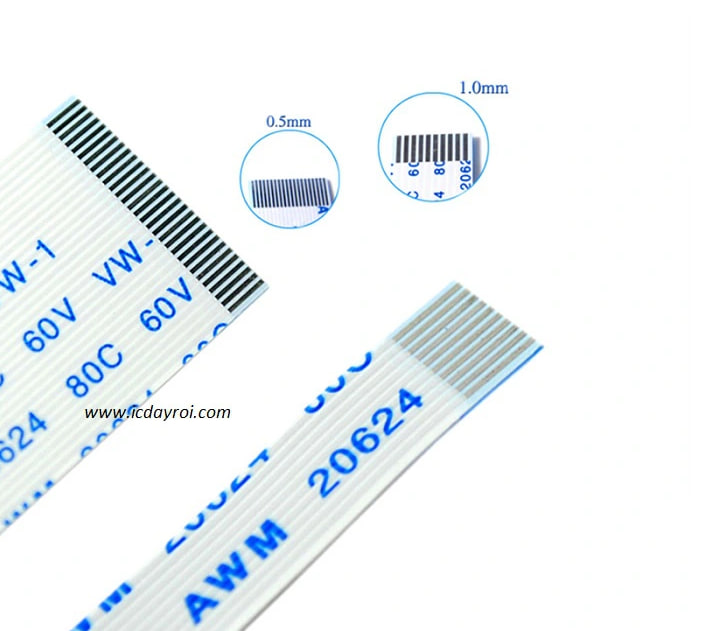 Cáp ffc/fpc kích thước chân 0.5mm thuận chiều , ngược chiều