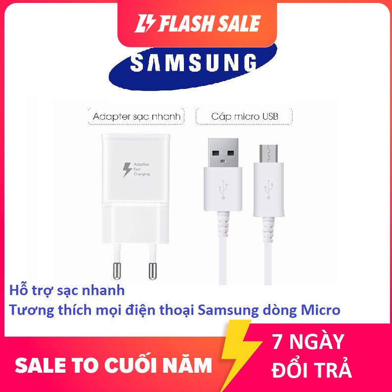 SẠC CỰC NHANH - BỘ SẠC NHANH SAMSUNG GALAXY J7,J7Pro, S7 Edge, S6, S6 Edge, S5, S4, Note4,Note5 TƯƠNG THÍCH VỚI MỌI DÒNG ĐIỆN THOẠBộ Sạc Nhanh Cho Samsung Galaxy J2, J3, J4, J5, J6, J7 Prime Pro LTE ,J7,J7Pro, S7 Edge, S6, S6 Edge, S5, S4, Note4,Note5 A10