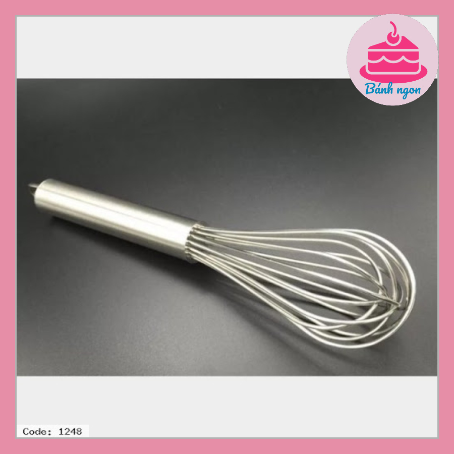 Phới lồng đánh trứng cầm tay inox 25cm