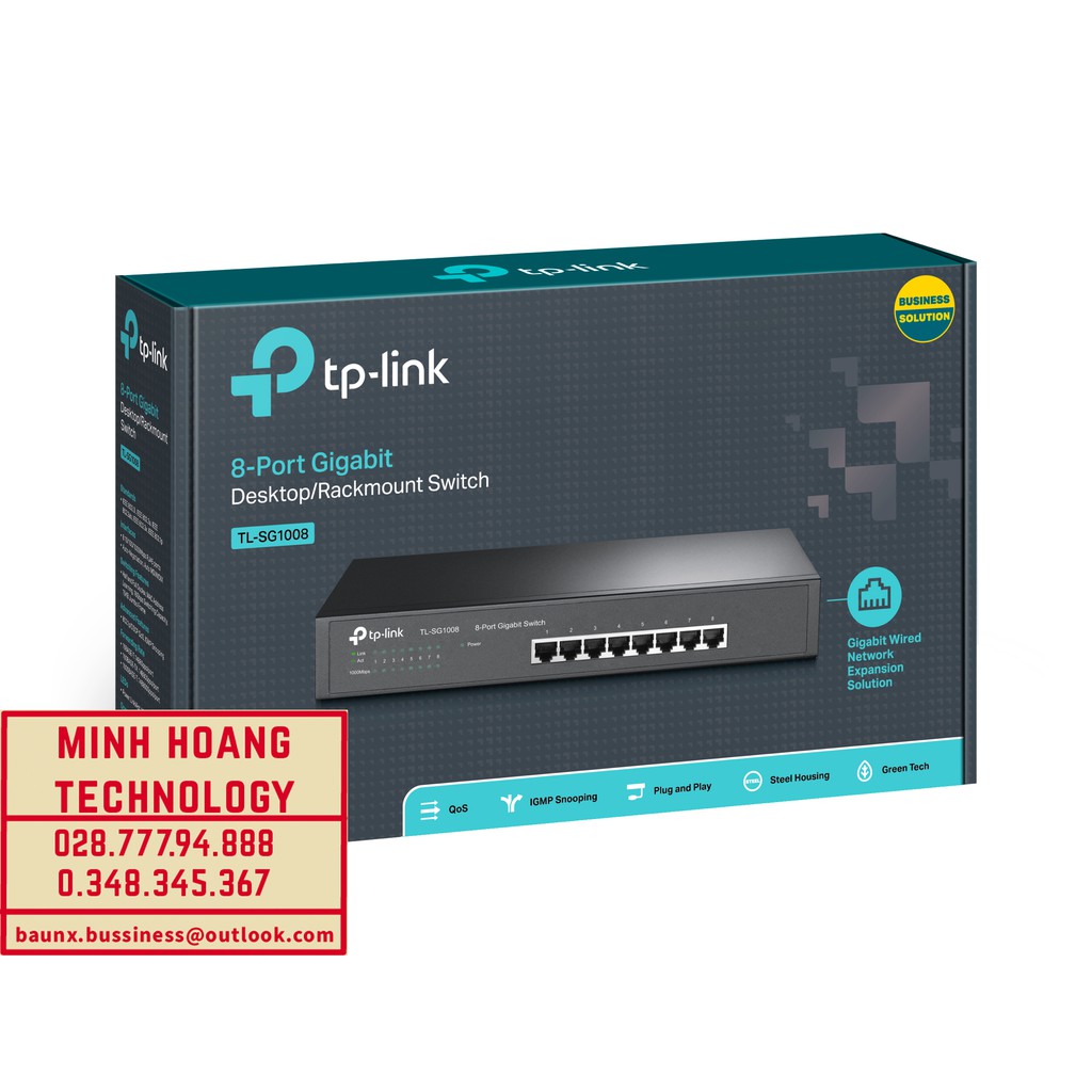 Bộ chuyển đổi tín hiệu 8 cổng switch gigabit tl-sg1008