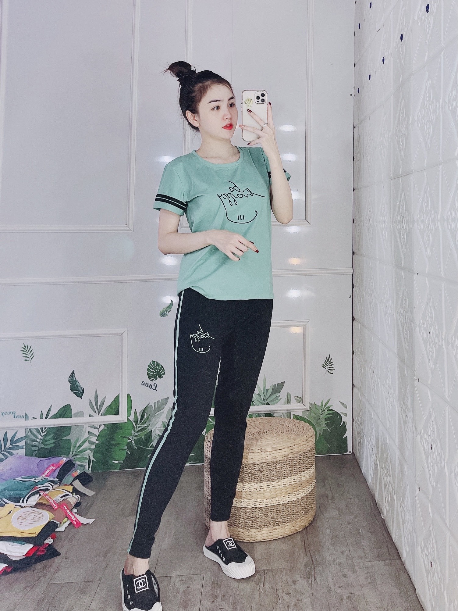 Đồ bộ nữ mặc nhà bộ đồ nữ thun cotton bộ đồ quần dài form rộng bigsize tới 85kg