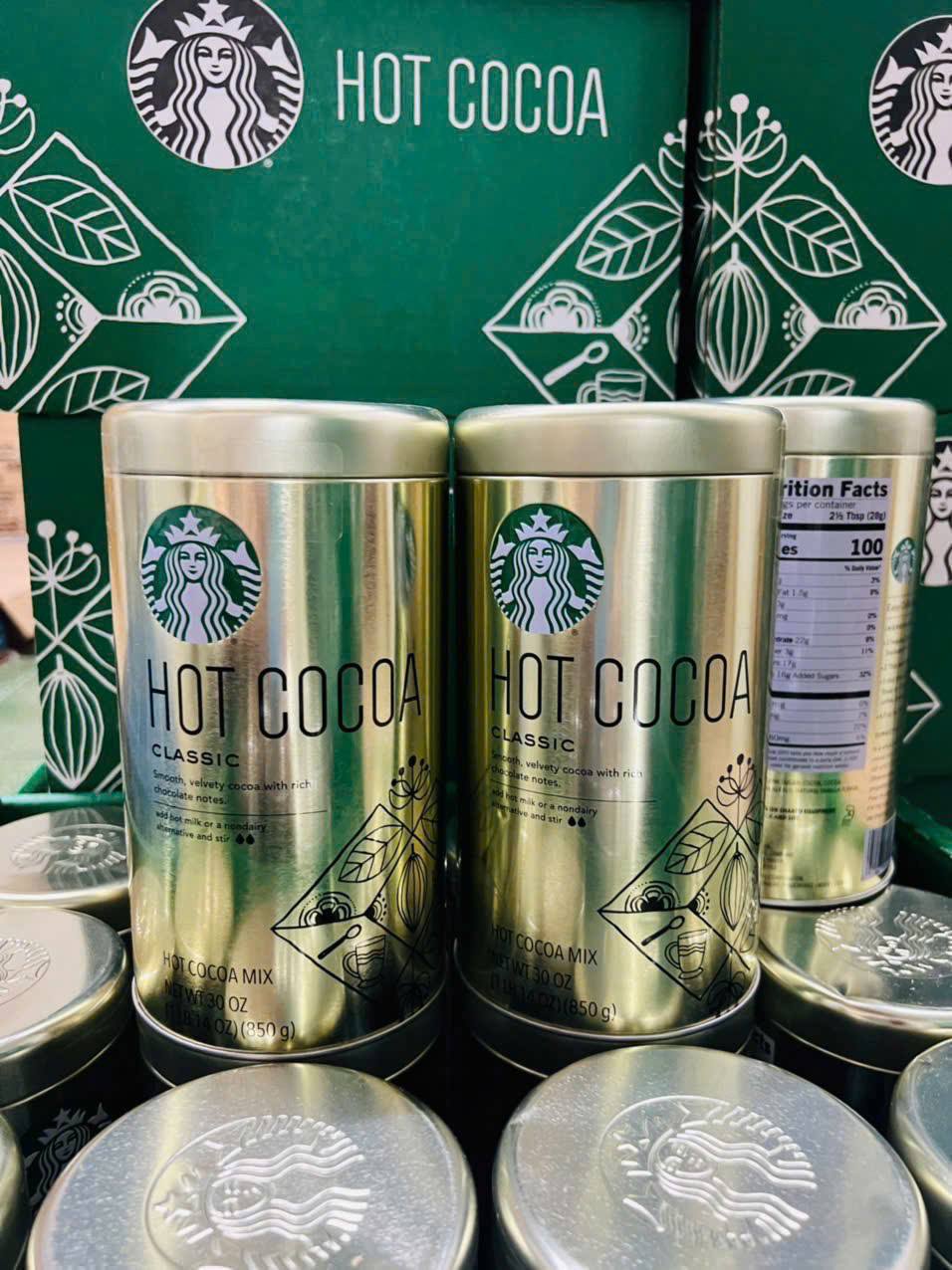 Bột cacao Starbucks Hot Cocoa Classic - Mỹ - Hộp (850g)