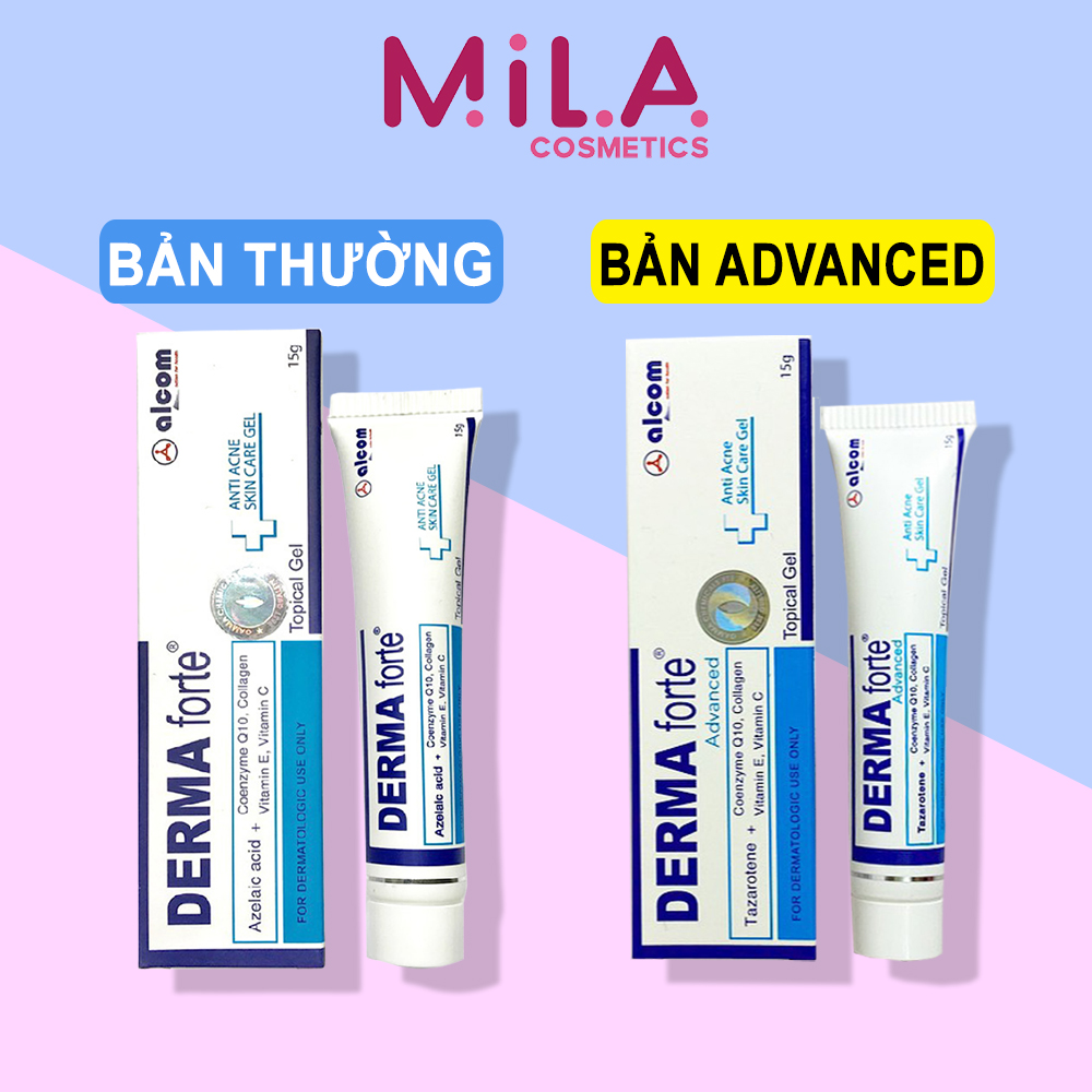[6-11/12 VOUCHER GIẢM 8%]Derma Forte Gel 15g  - Giảm Mụn Trứng Cá, Ngừa Thâm, Mờ Sẹo, Dưỡng Da - Mẫu Mới ADVANCED DermaForte - Gamma
