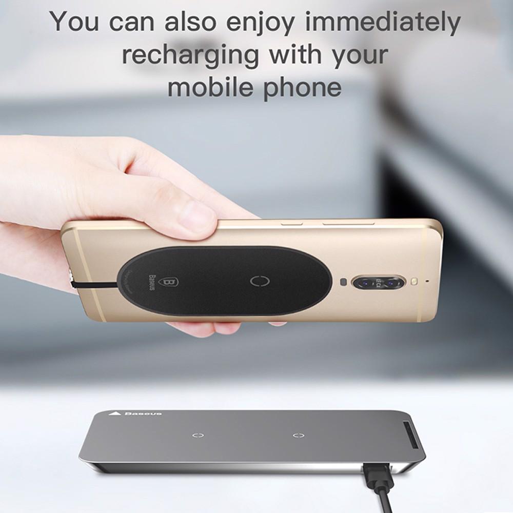 Mạch sạc không dây Baseus chuẩn Qi  Receiver Micro USB Cho các dòng điện thoại Android Phone For Note 7 5 6 6A 4X Pro Mi 8 6 Mix và Samsung S9 S8 Plus S7 S6 Edge Note 9 8 đời chưa hỗ trợ chuẩn Qi - Phân phối bởi Vietstore