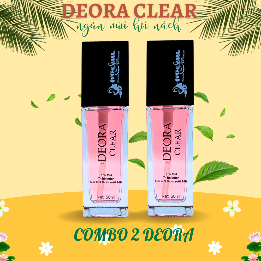 Combo 2 lọ xịt khủ mùi hôi nách doera clear Quyên lara khư mùi hôi nách hôi chân lọ to 50ml