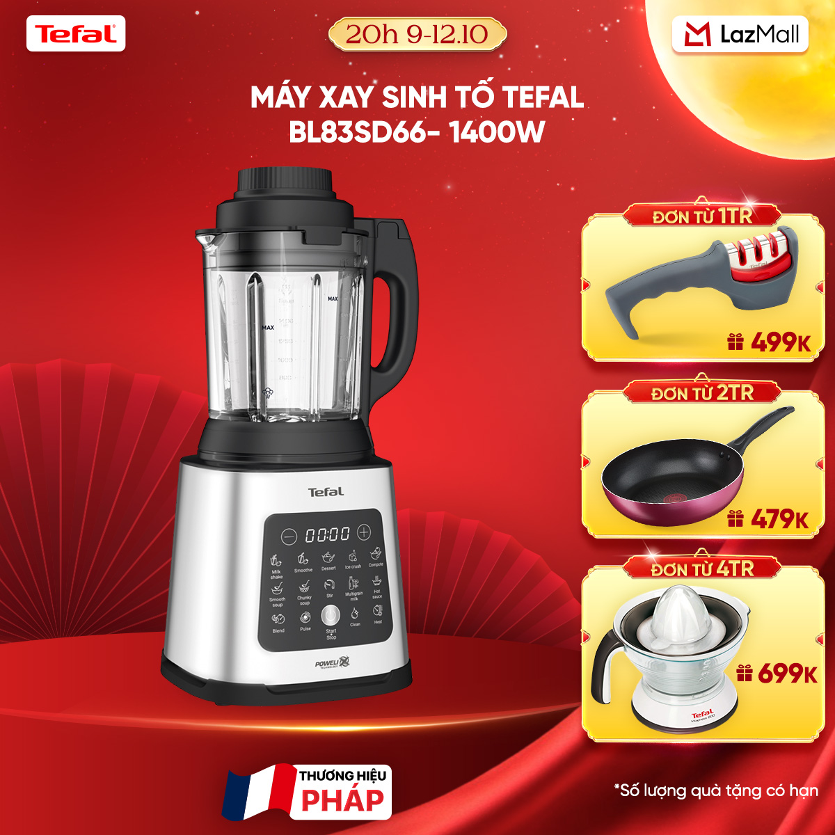 Máy xay sinh tố và làm sữa hạt đa năng Tefal BL83SD66 - 1400W