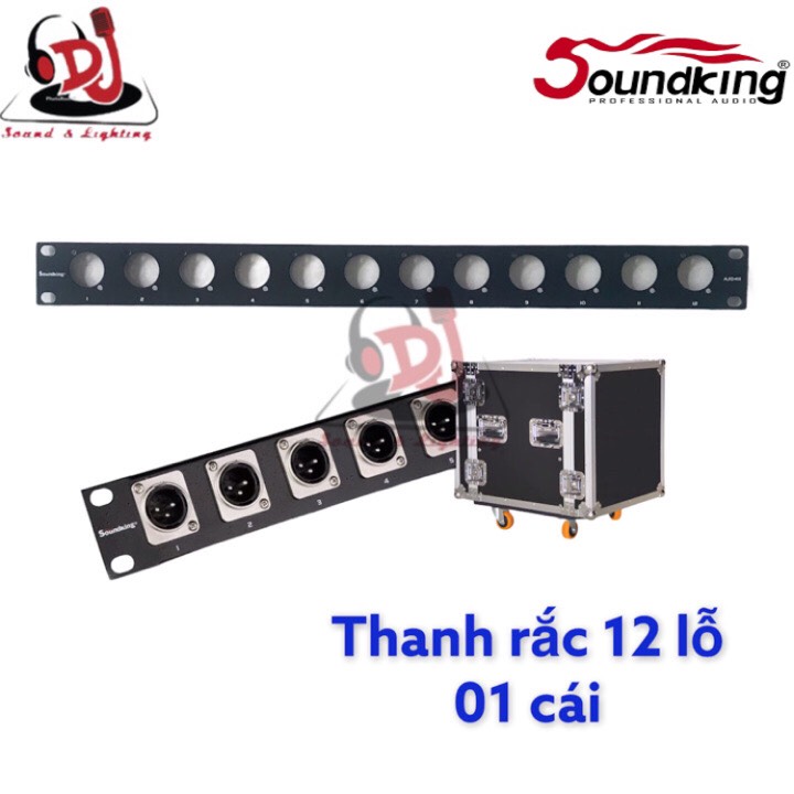 Thanh gắn Jack tủ máy âm thanh 12 lỗ 1U thanh  cap line hop line