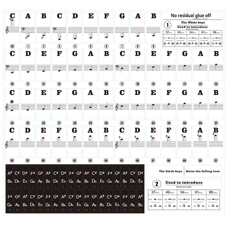 +new product[88/61/54 Giấy Dán Màu Trong Suốt Cho Đàn Piano Giấy Dán Bàn Phím Bàn Phím Bàn Phím Bàn Phím Bàn Phím Bàn Phím Bàn Phím Bàn Phím Bàn Phím Bàn P