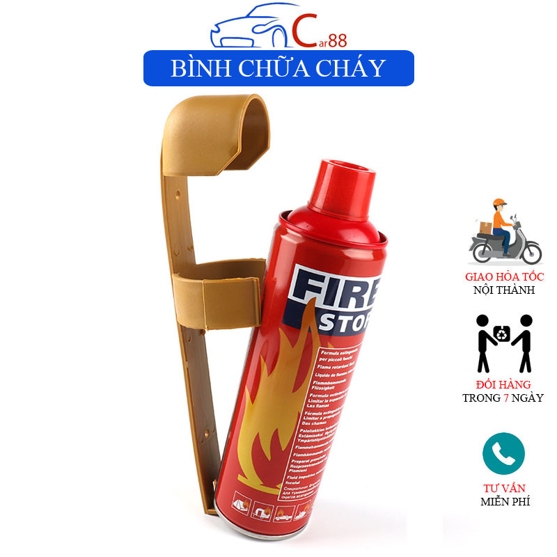 Bình chữa cháy cứu hỏa mini trên ô tô xe hơi nhỏ gọn 1000ml