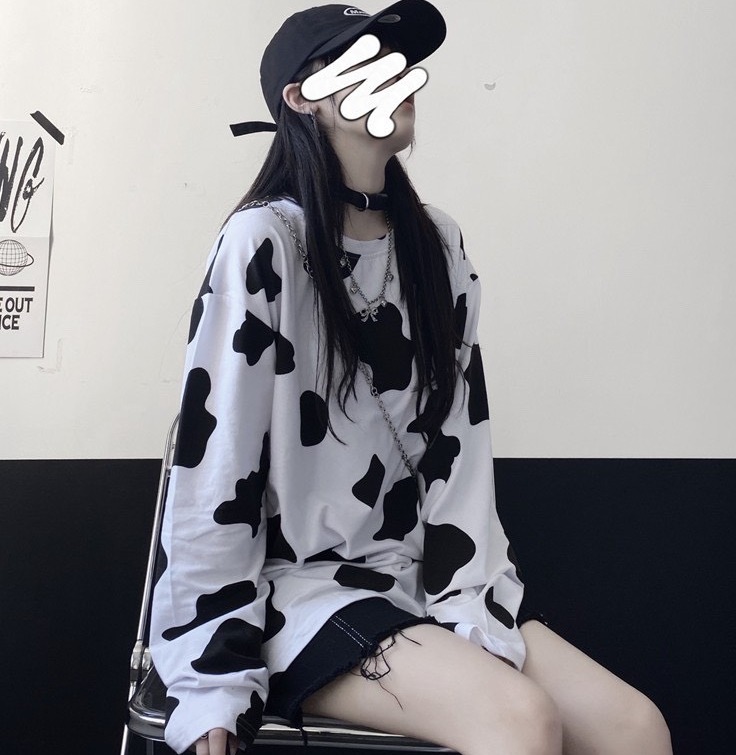 [SALE] 💃[Hình Thật] Áo Sweater Áo Thun Áo Hoodie From Rộng Nam Nữ Bò Sữa E2