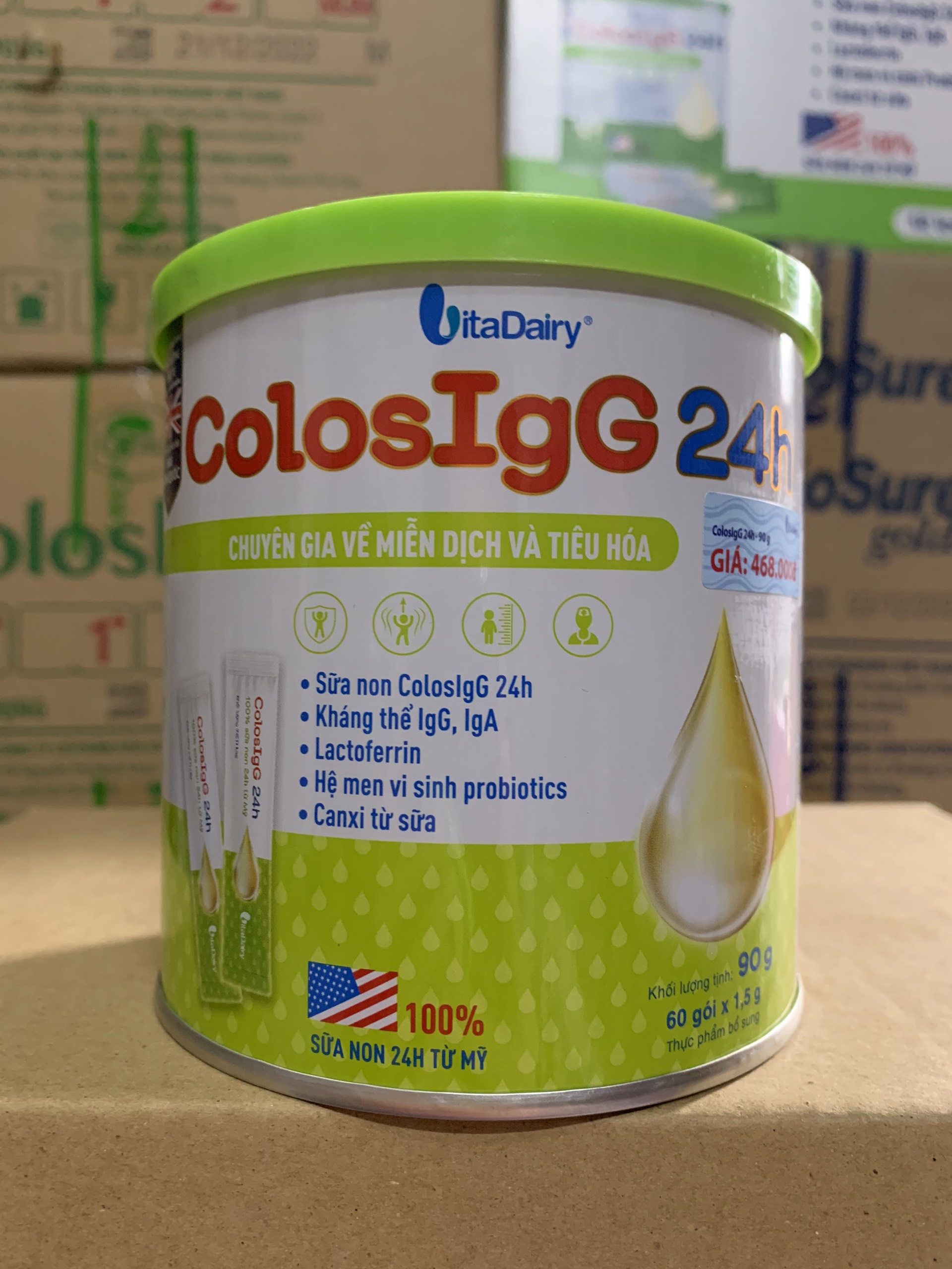 Sữa non ColosIgG 24h 90G (60 gói x 1.5g)