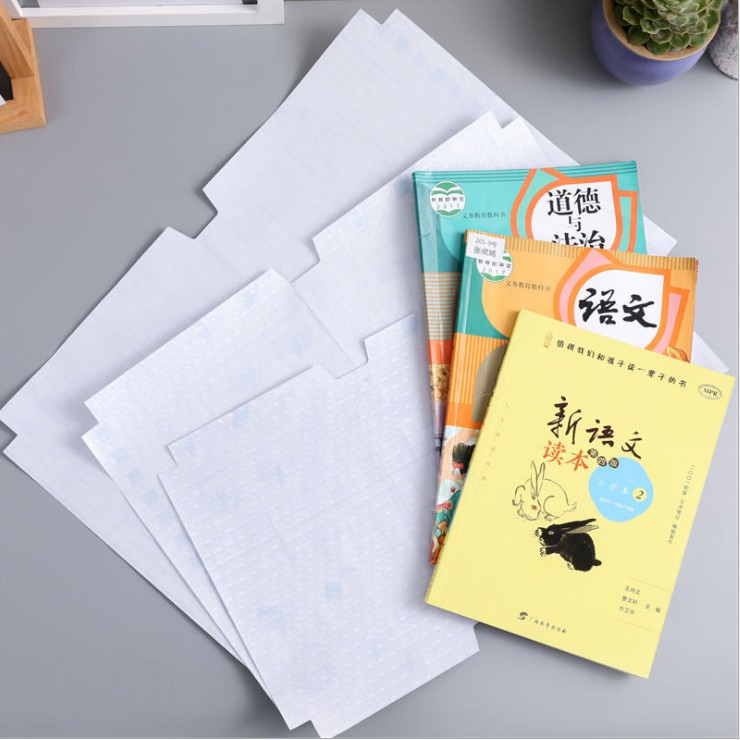 Set 10 tờ decal trong suốt bọc sách vở cho bé kích thước 43x30cm Gia dụng Huy Tuấn