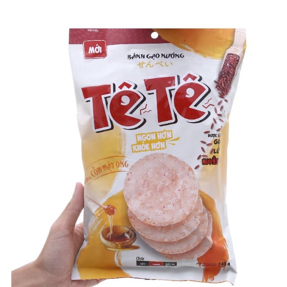 Bánh Gạo Lứt Huyết Rồng TêTê Hương Cốm Mật Ông (Gói 80g)