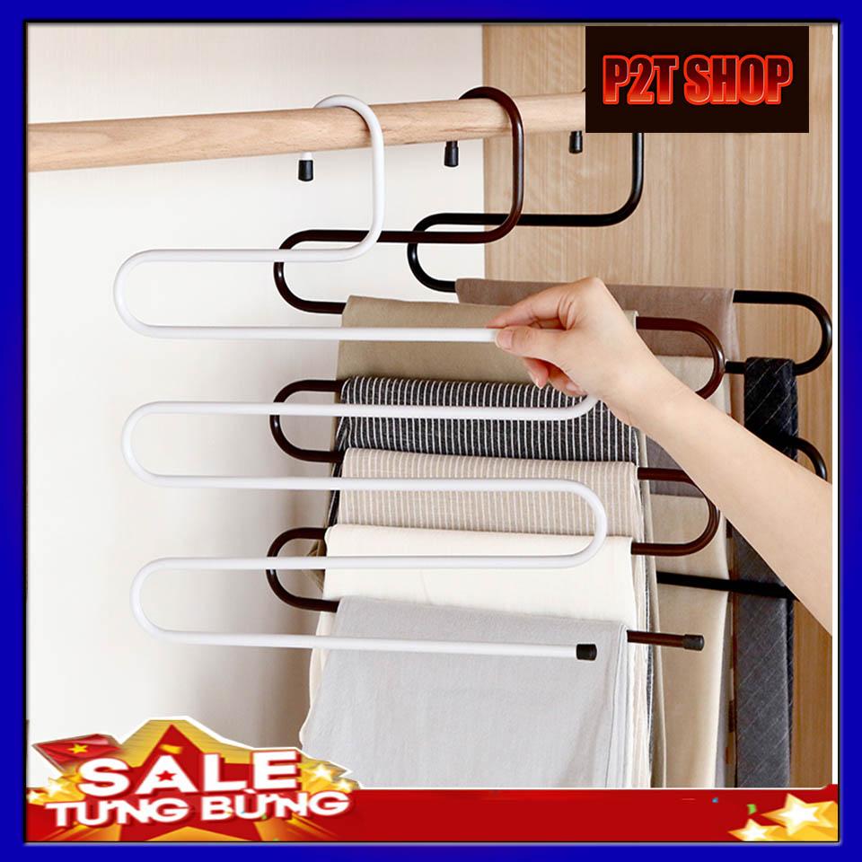 Bộ 2 Móc treo đồ 5 tầng tiện lợi treo khăn, quần áo