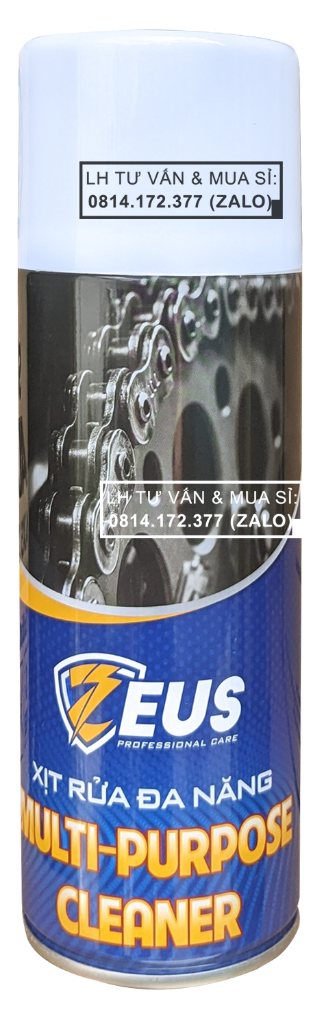 Chai xịt vệ sinh sên xe máy zeus cleaner 400ml