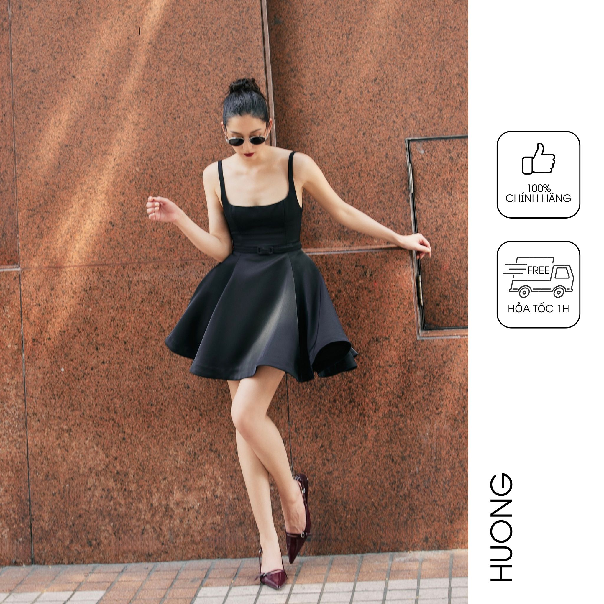   Nhập LZDSINHNHAT giảm 150K   Đầm taffeta Celia Dress HUONG BOUTIQUE HBV1285 