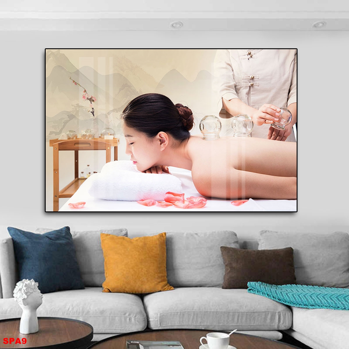 Tranh 1 tấm treo tường spa cao cấp,trang trí tiệm spa,mừng khai trương spa - kích thước 60x90
