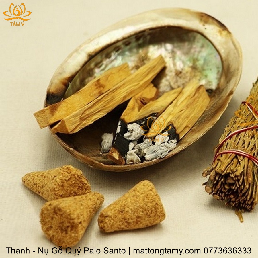 Thanh gỗ và nụ bột gỗ quý palo santo - gỗ trắc xanh - gỗ thánh peru