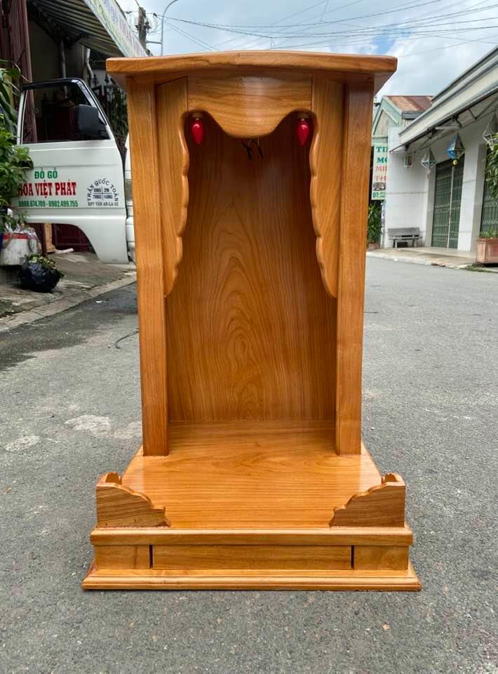 Bàn thờ thần tài ông địa gỗ gõ đỏ 48 x 81CM
