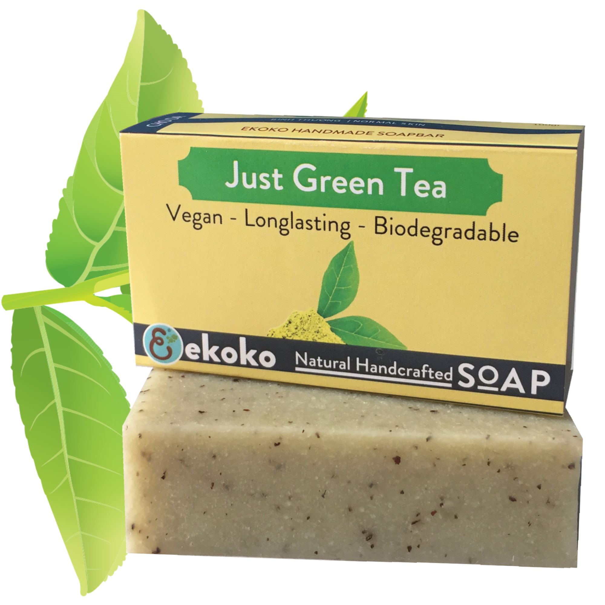 Xà Phòng Handmade Trà Xanh Just Green Tea, Xà Bông Handmade, Nguyên Liệu Tự Nhiên, Bảo Vệ Và Giúp Da Sáng Khỏe