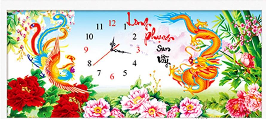 Tranh đính đá Long phụng sum vầy - LV139