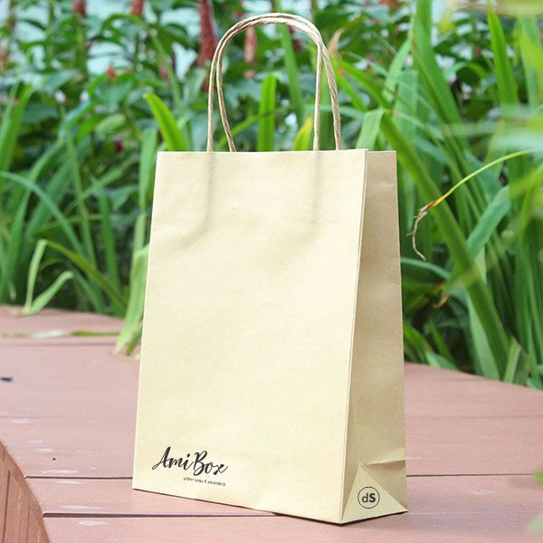 Bộ 50 túi giấy Kraft dày có quai loại tốt 28 x 28 x 11cm