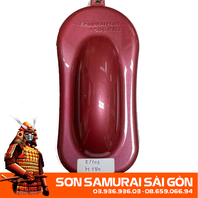 Sơn samurai h179* màu hồng phấn chính hãng - sơn phun xe máy kurobushi/ samurai sài gòn