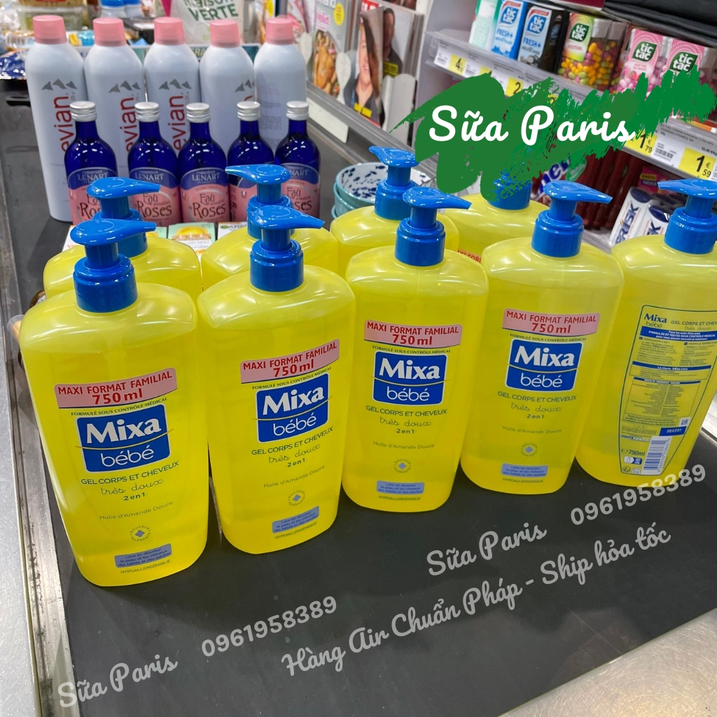 Sữa tắm Mixa bebe ❤sữa tắm gội 2in1 Mixa bebe dành cho trẻ từ sơ sinh_suaparis.aderma