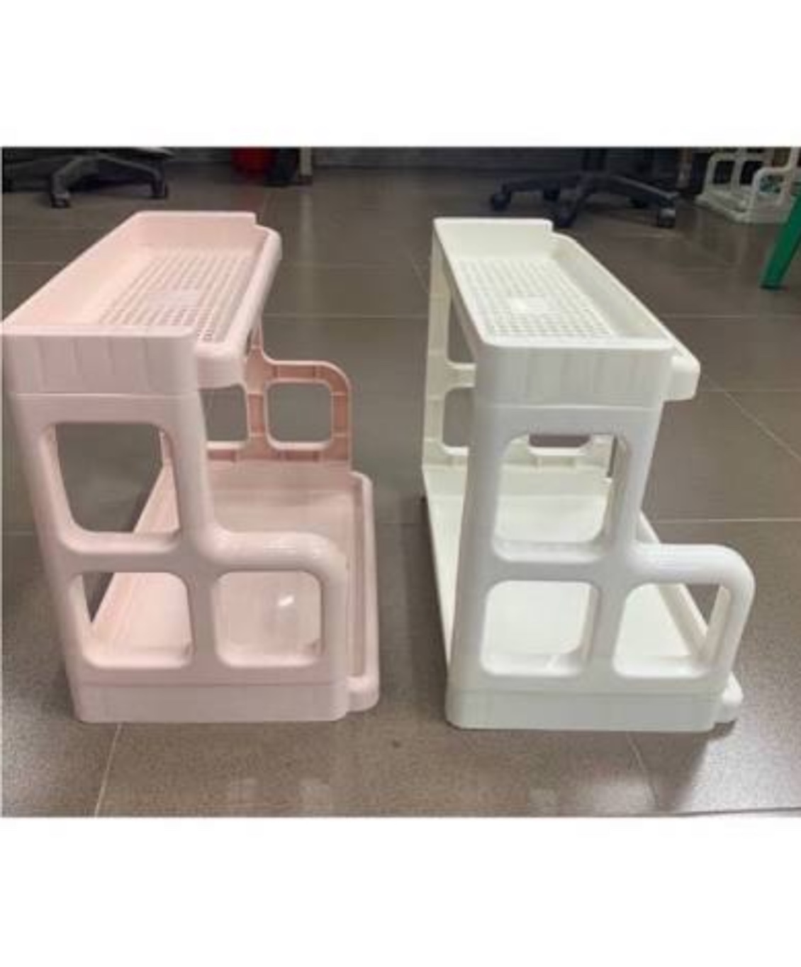 Kệ gia vị 2 tầng nhựa, kệ gia vị chữ H, kệ đựng trong nhà tắm