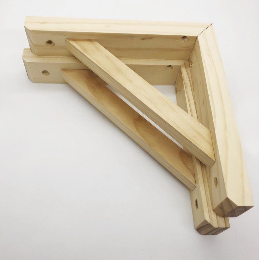 Cặp chân kệ gỗ treo tường, eke gỗ