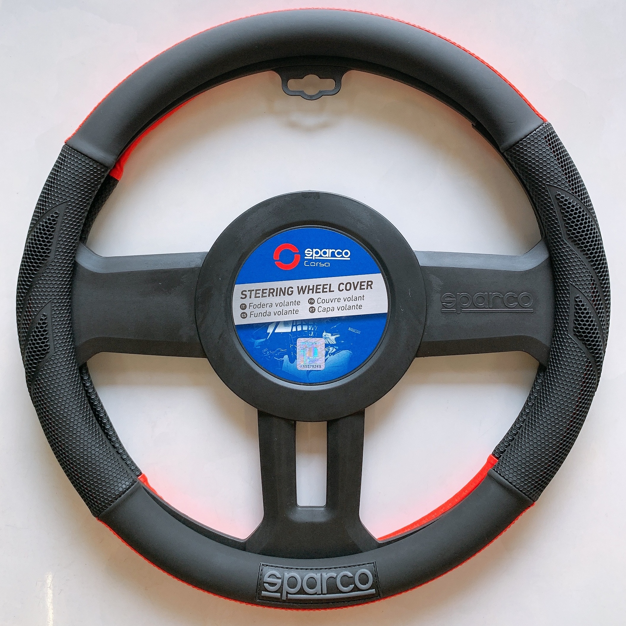 Bọc vô lăng SPARCO SPS100RD, hàng nhập khẩu chính hãng, tem chống hàng giả