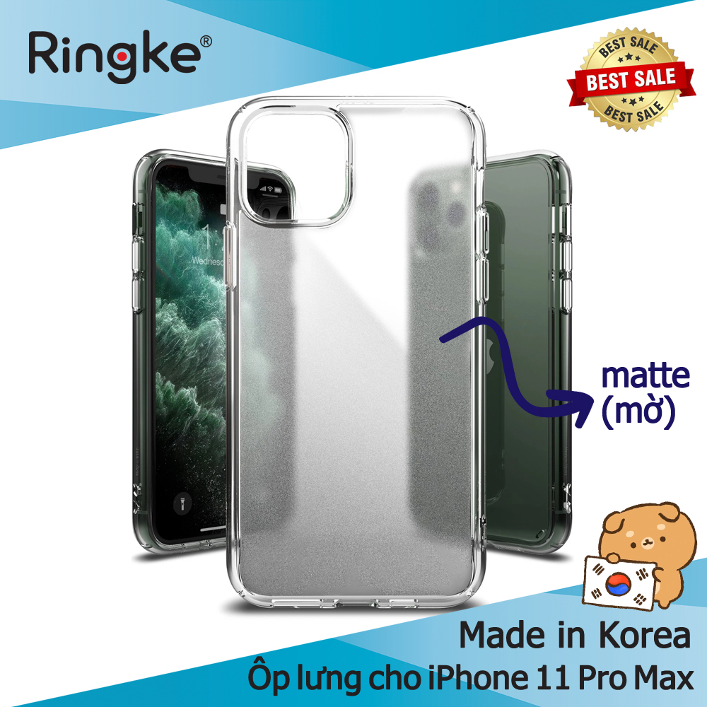 Ốp lưng Hàn Quốc cho iPhone 11 / 11 Pro / 11 Pro Max RINGKE FUSION MATTE CLEAR (Ringke Korea Case)