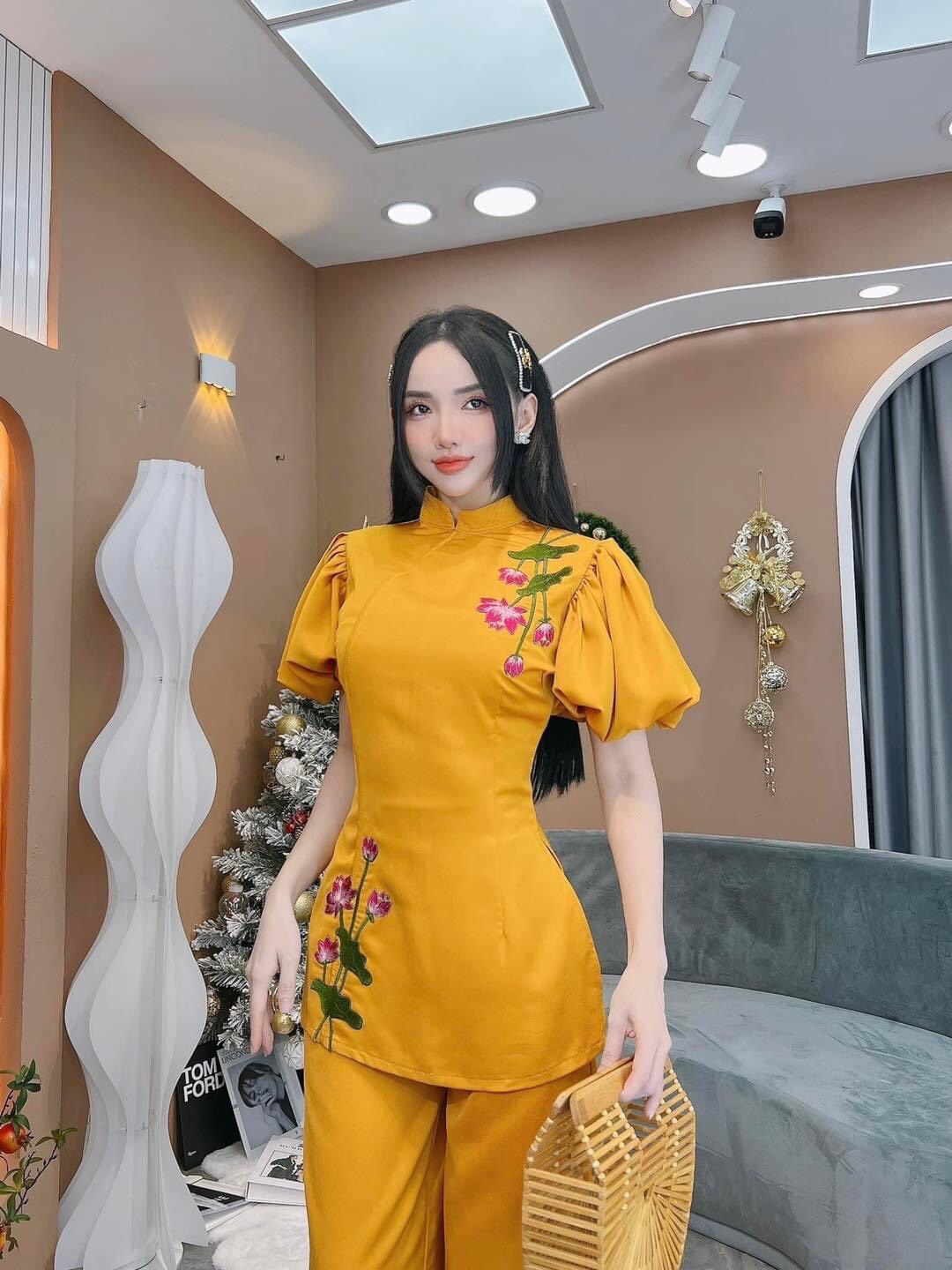 Đồ lam đi chùa- pháp phục đi lễ chùa bộ đũi dày dặn d3
