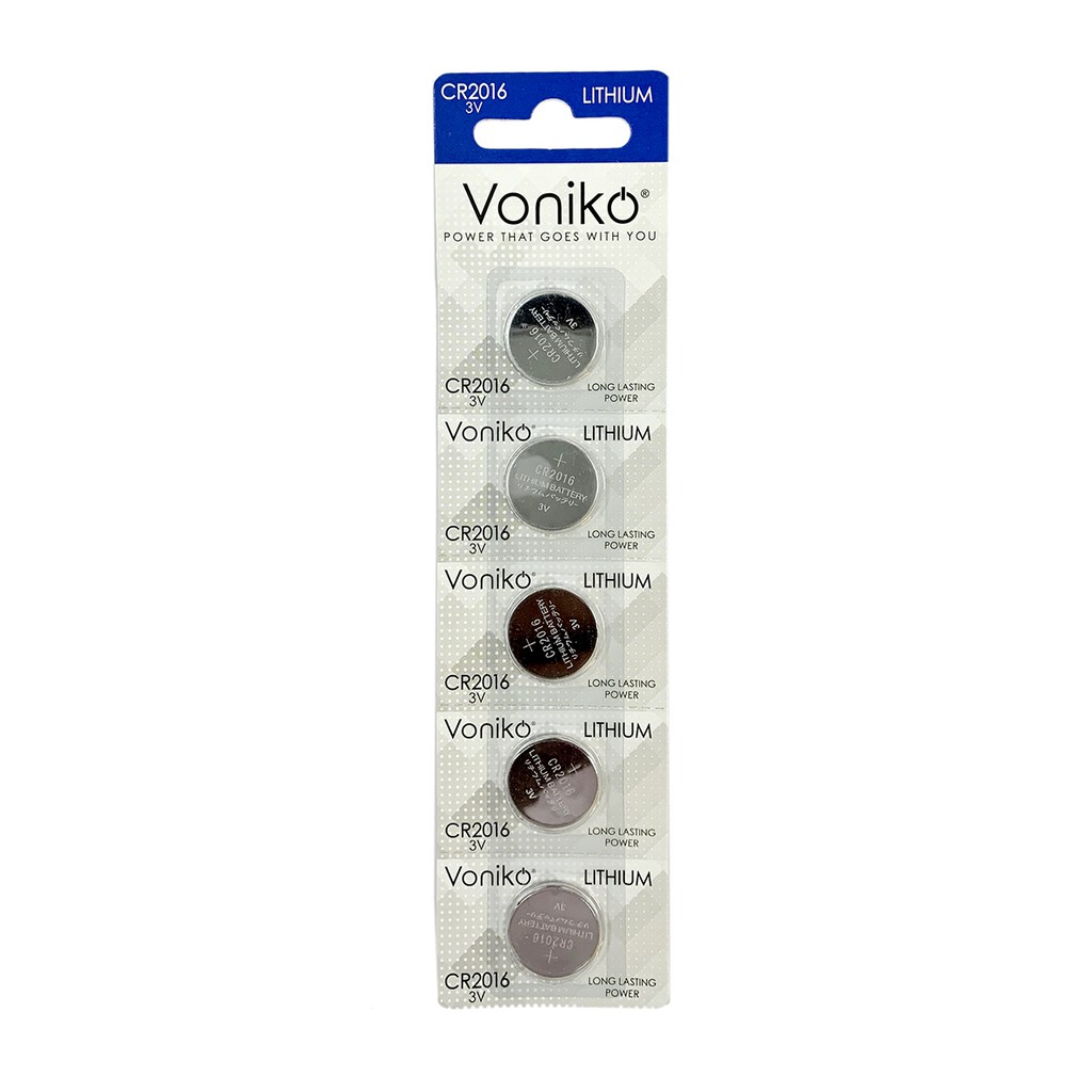 Pin voniko usa lithium cr2016 3v vỉ 5 viên
