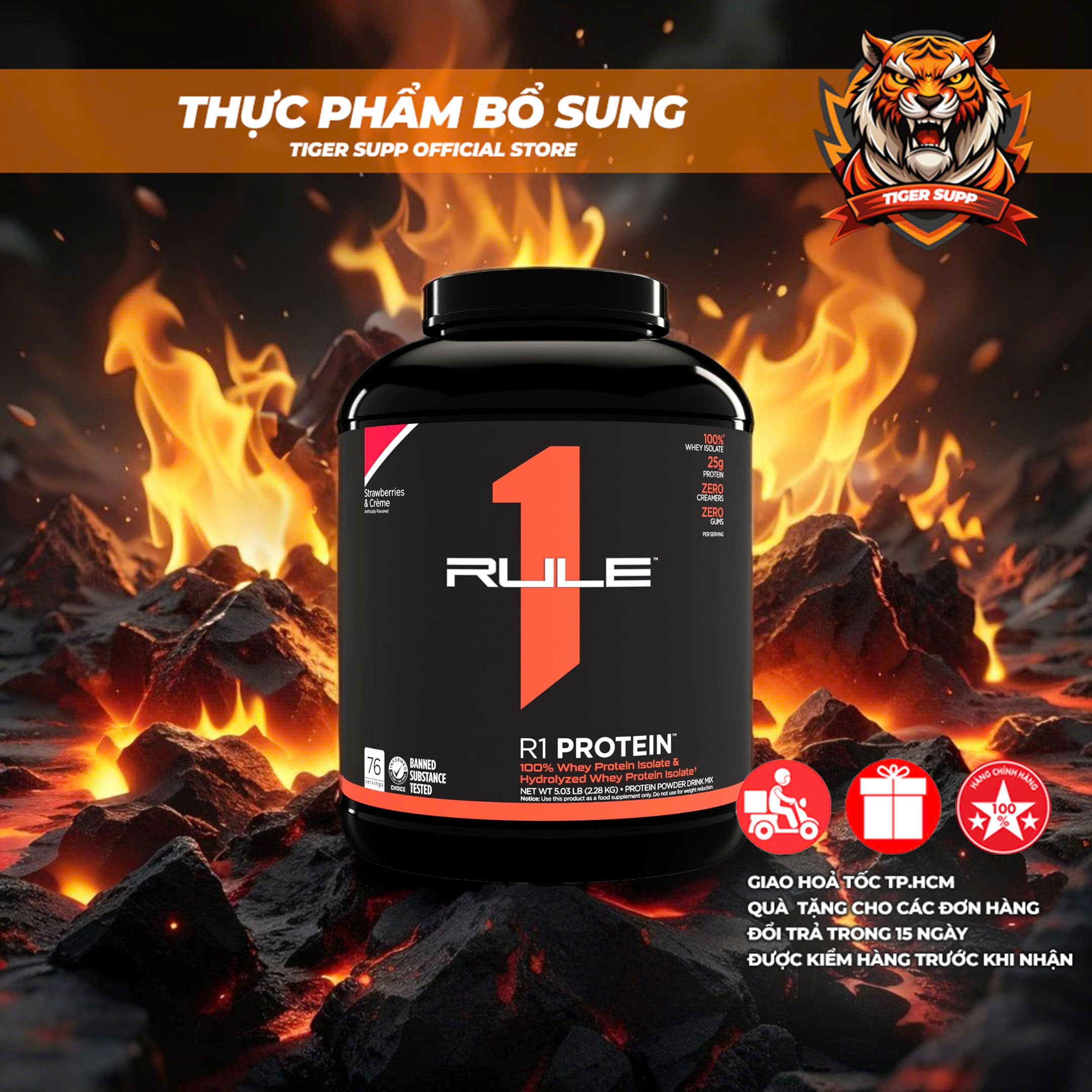 Rule1 Protein Whey Isolate - Sữa Tăng Cơ Isolate Protein Chính hãng
