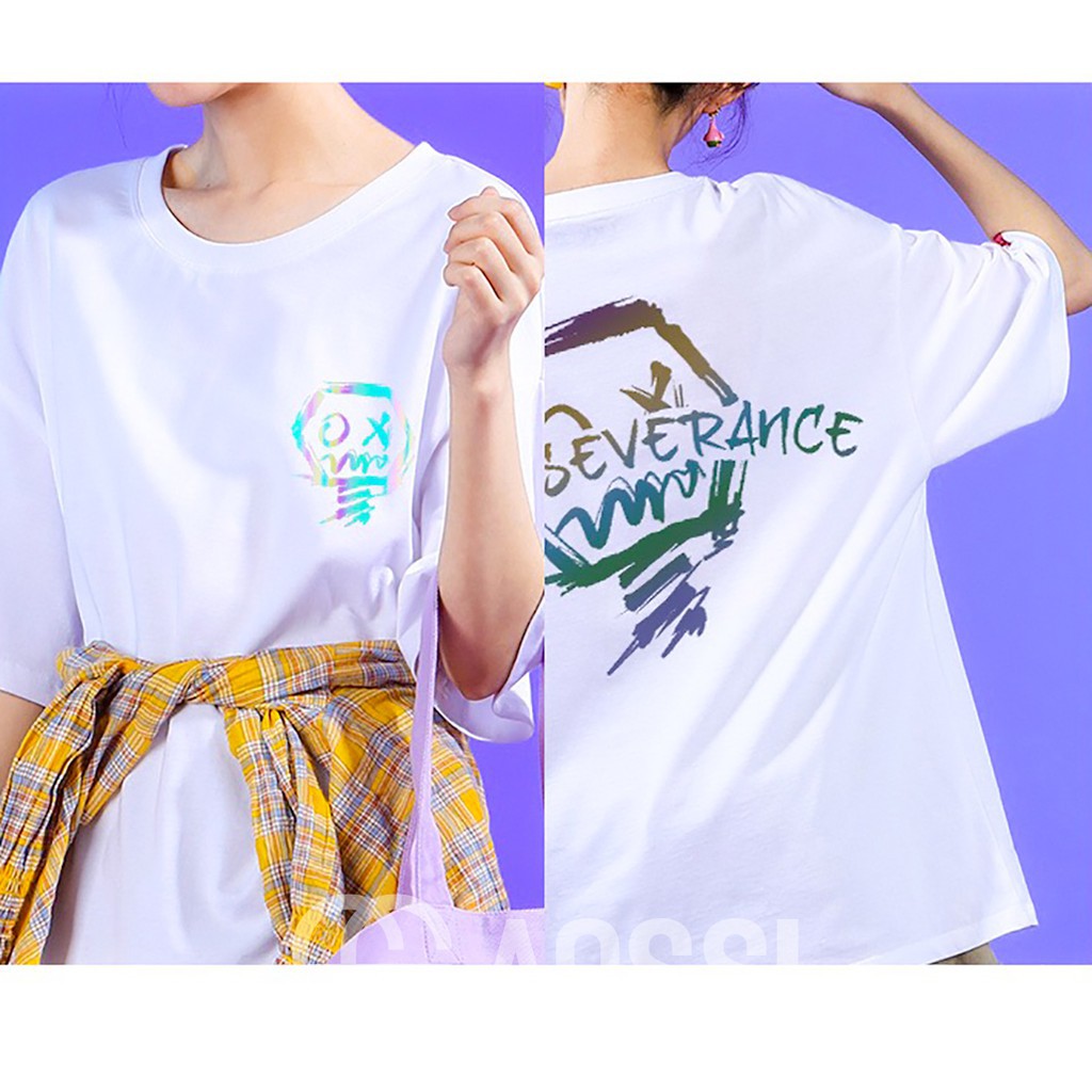 Áo thun phản quang aossi form rộng phong cách unisex - perseverance - a004