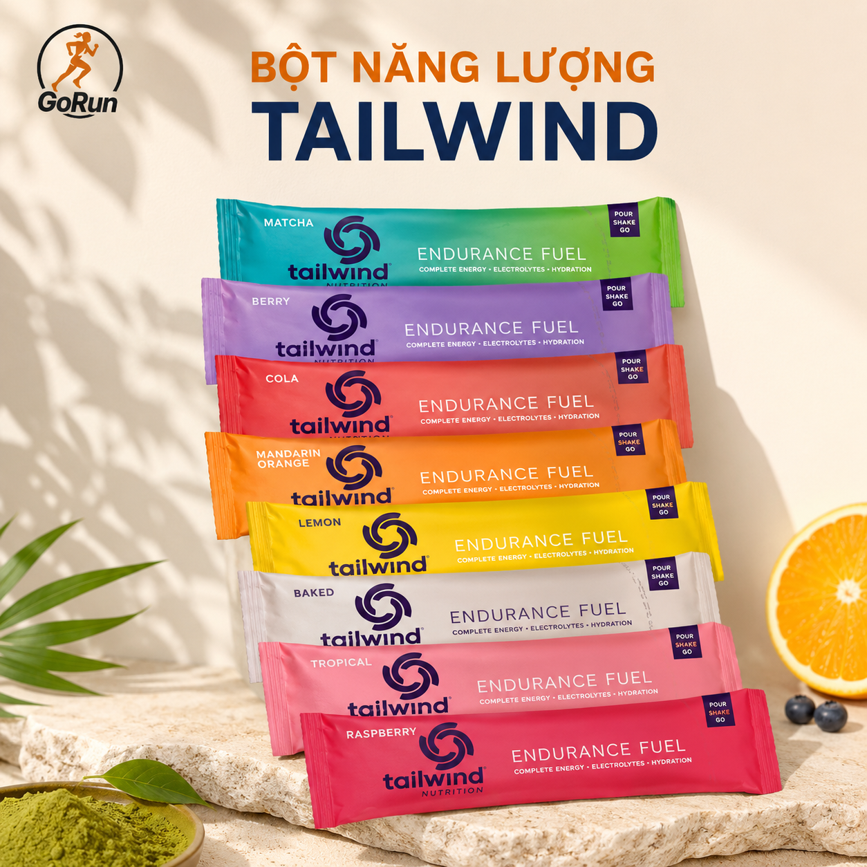 Bột Năng Lượng Tailwind Endurance Fuel 54gram -  Nhiều vị