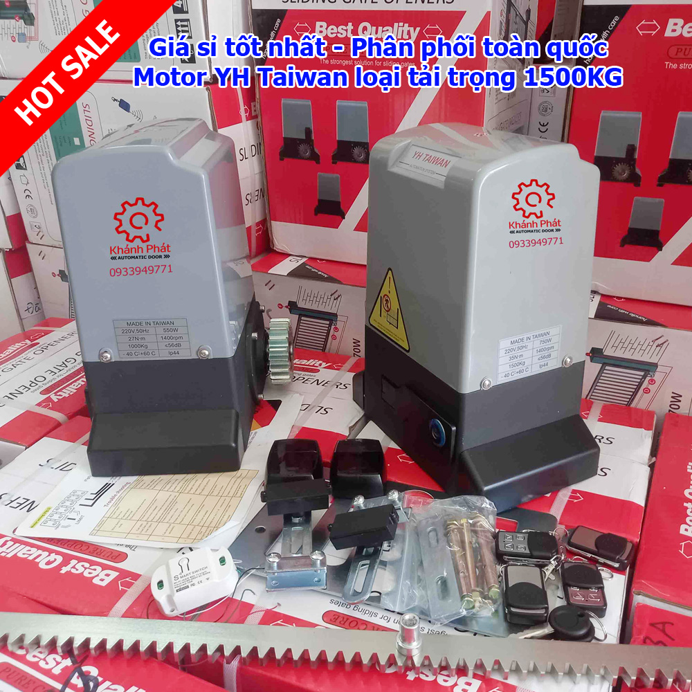 Mô tơ cửa cổng trượt lùa YH loại tải trọng lớn 1500kg Đài Loan chính hãng