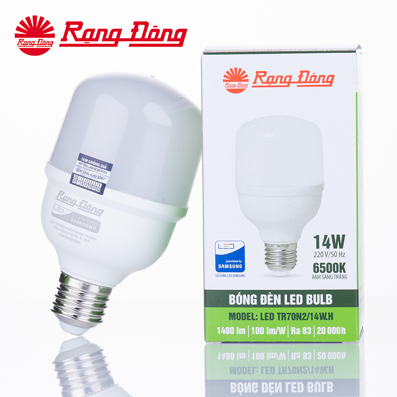 Bóng đèn led bulb trụ tr70n2 14w