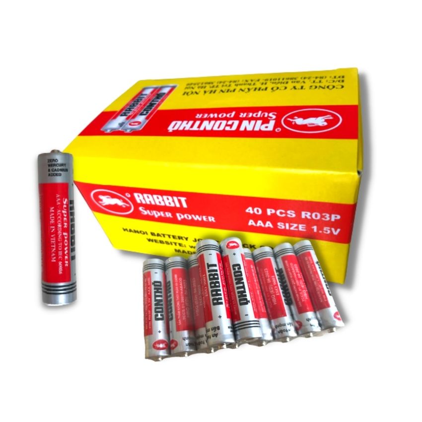 Pin AAA Con Thỏ,  Pin Đũa 1.5v, Vỉ 4 Viên - ZOLY SHOP
