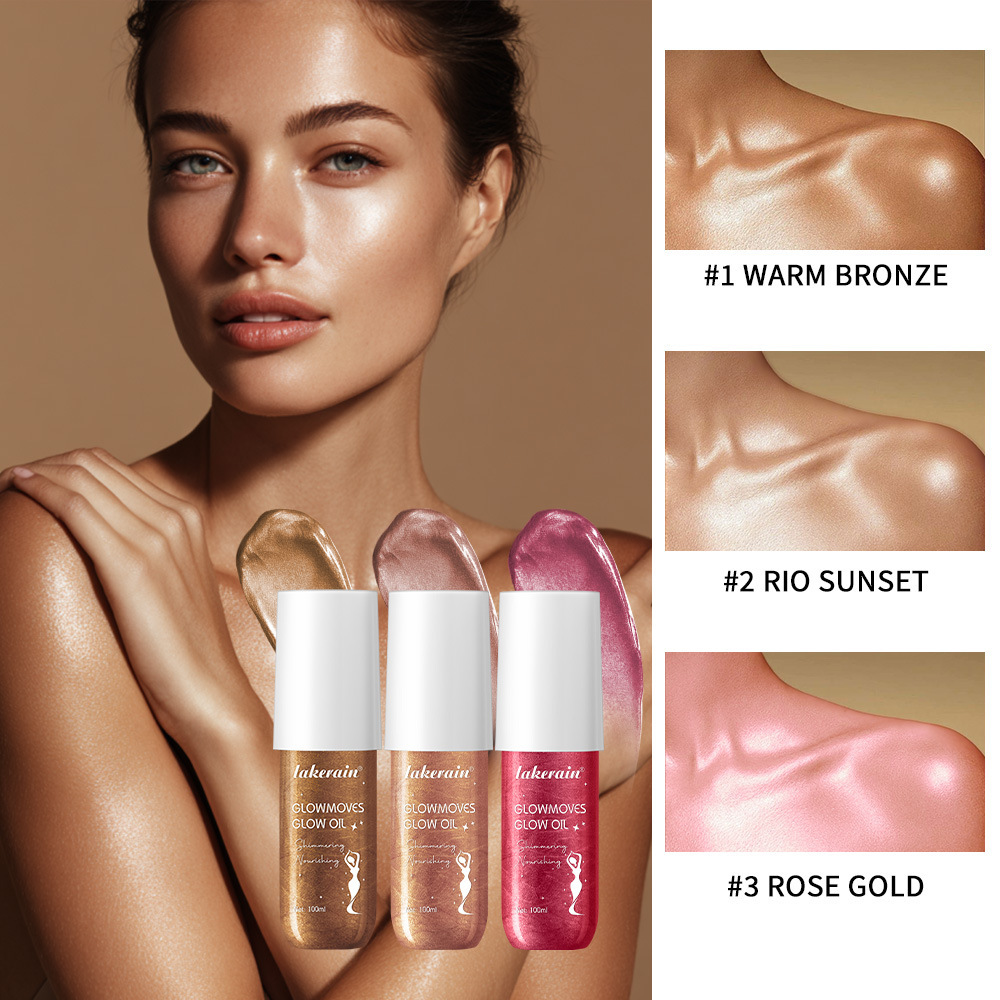 Dầu dưỡng thể Lakerain Glow, Dầu dưỡng thể Glow Oi, Dầu dưỡng toàn thân có nhũ, Dầu làm nổi bật da dạng lỏng Giá 272,147 Đồng*Miễn phí vận chuyển